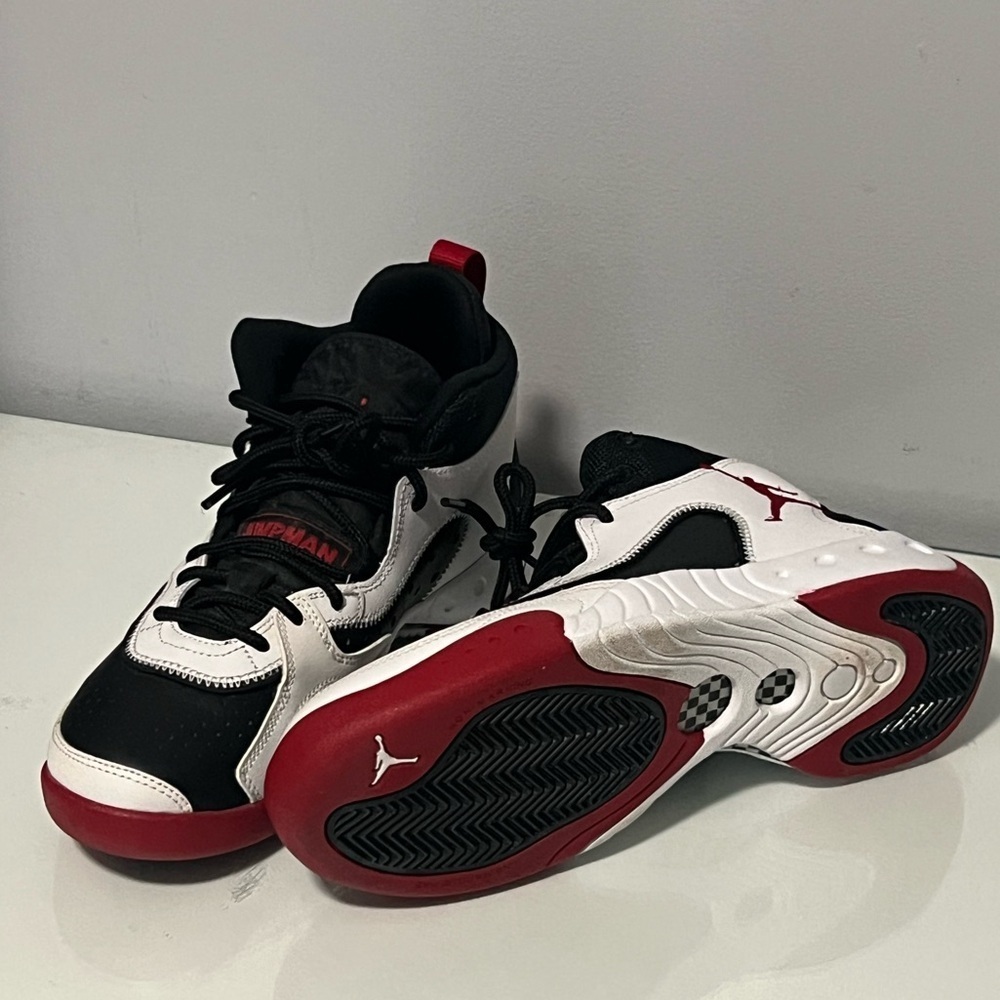 Jordan pro Rx Kids Sneakers in Black, White, and Red Accents